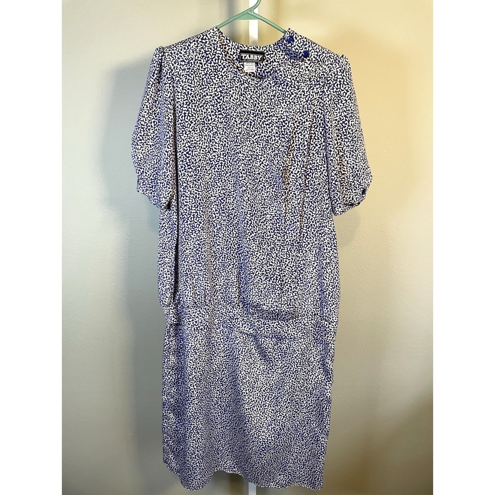 Vintage Tabby Dress 10 Evening Wear‎ USA Blue White Grunge Costume Play Dress up